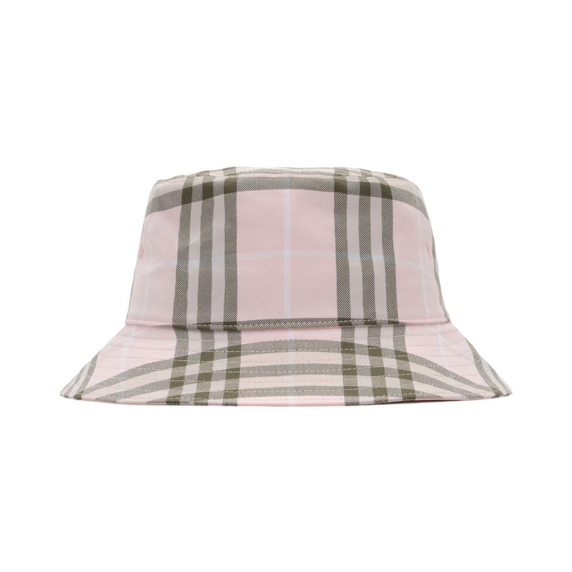 (W) 버버리 체크 코튼 버킷햇 말로우 핑크((W) Burberry Check Cotton Bucket Hat Mallow Pink)
