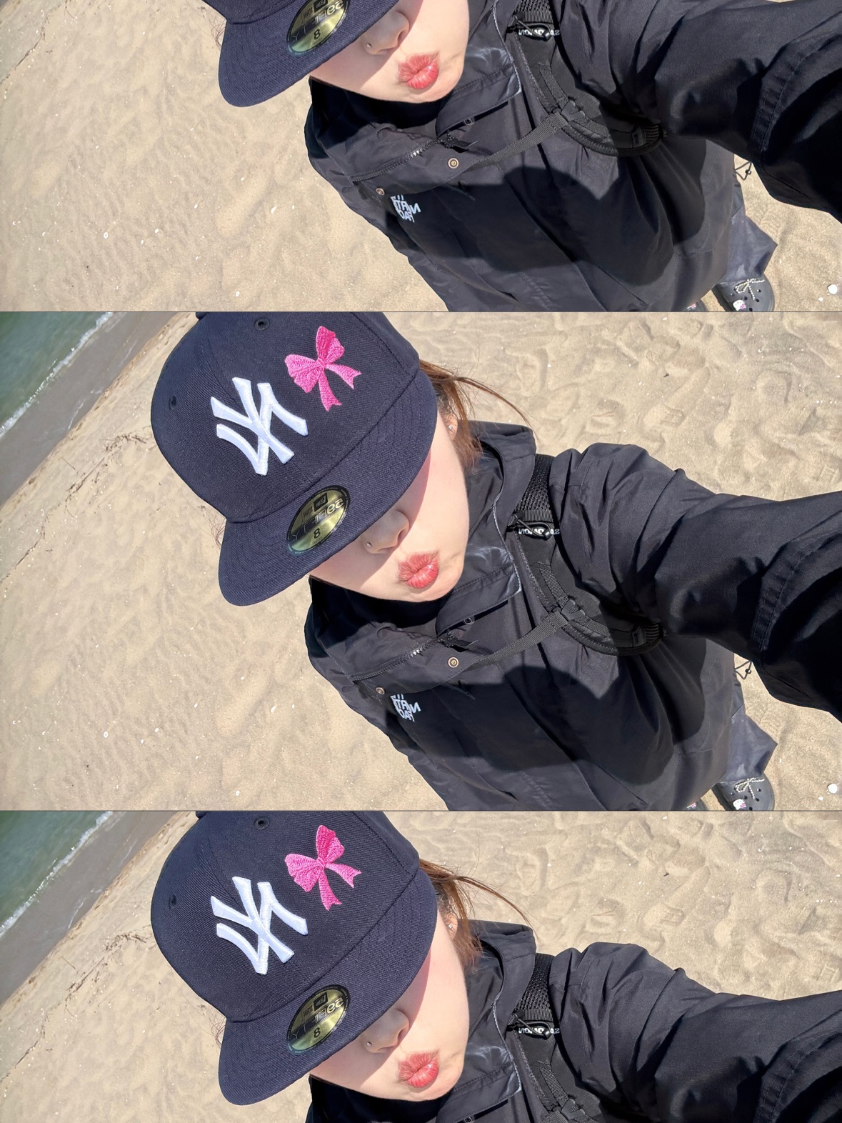 New Era 59Fifty MLB Authentic New York Yankees Game Navy, The North Face White Label Martis Jacket Black 착용 스타일 - 1