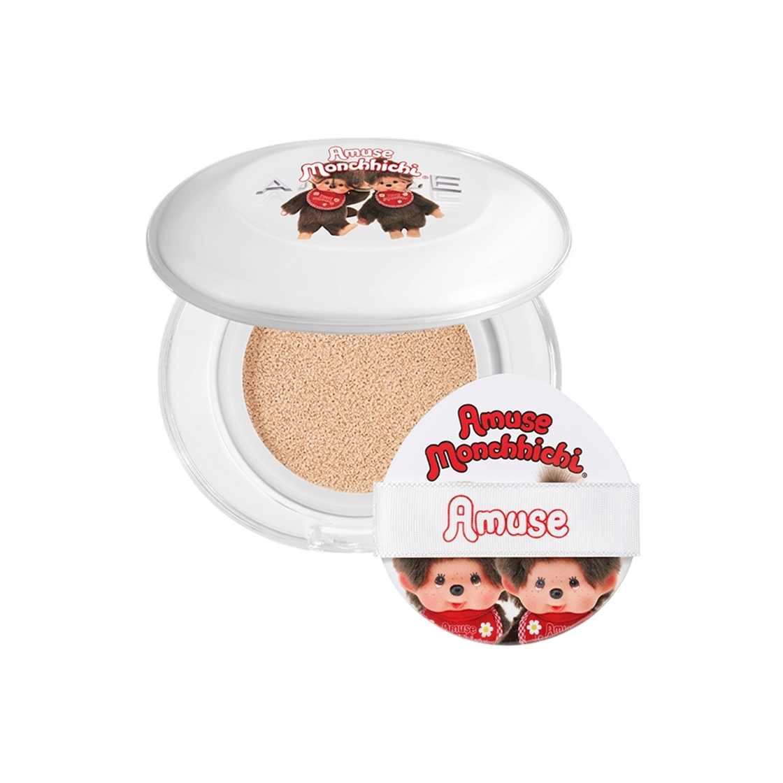 어뮤즈 x 몬치치 1.5 내추럴 세라믹 스킨 퍼펙터 쿠션(Amuse x Monchhichi 1.5 Natural Ceramic Skin Perfector Cushion)