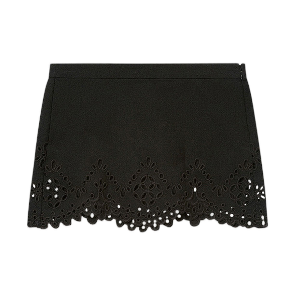 (W) 이자벨 마랑 블루마 숏 오픈워크 코튼 스커트 블랙 - 26SS((W) Isabel Marant Blouma Short Openwork Cotton Skirt Black - 26SS) - 1
