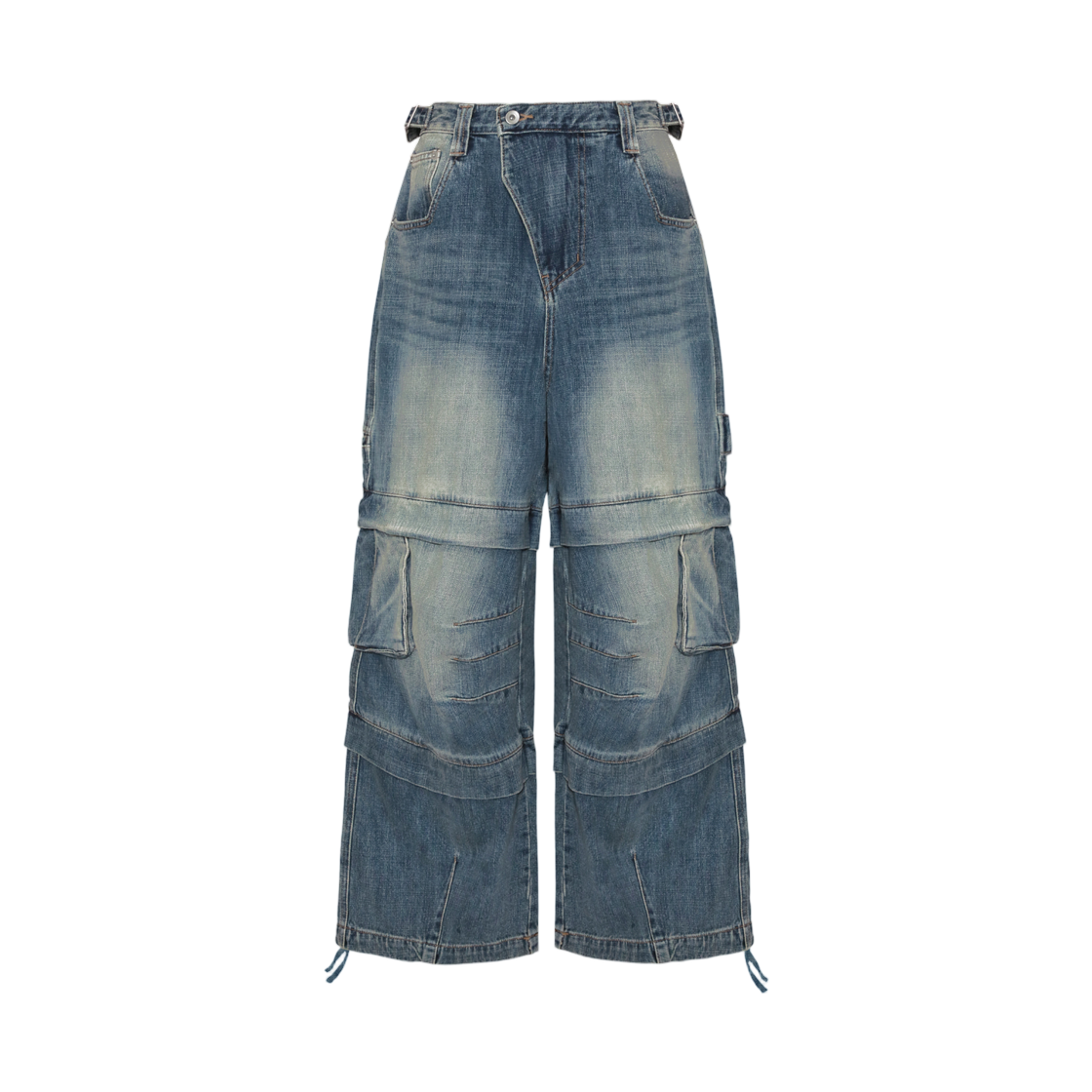 카미엔 타이탄 배기 데님 팬츠 블루