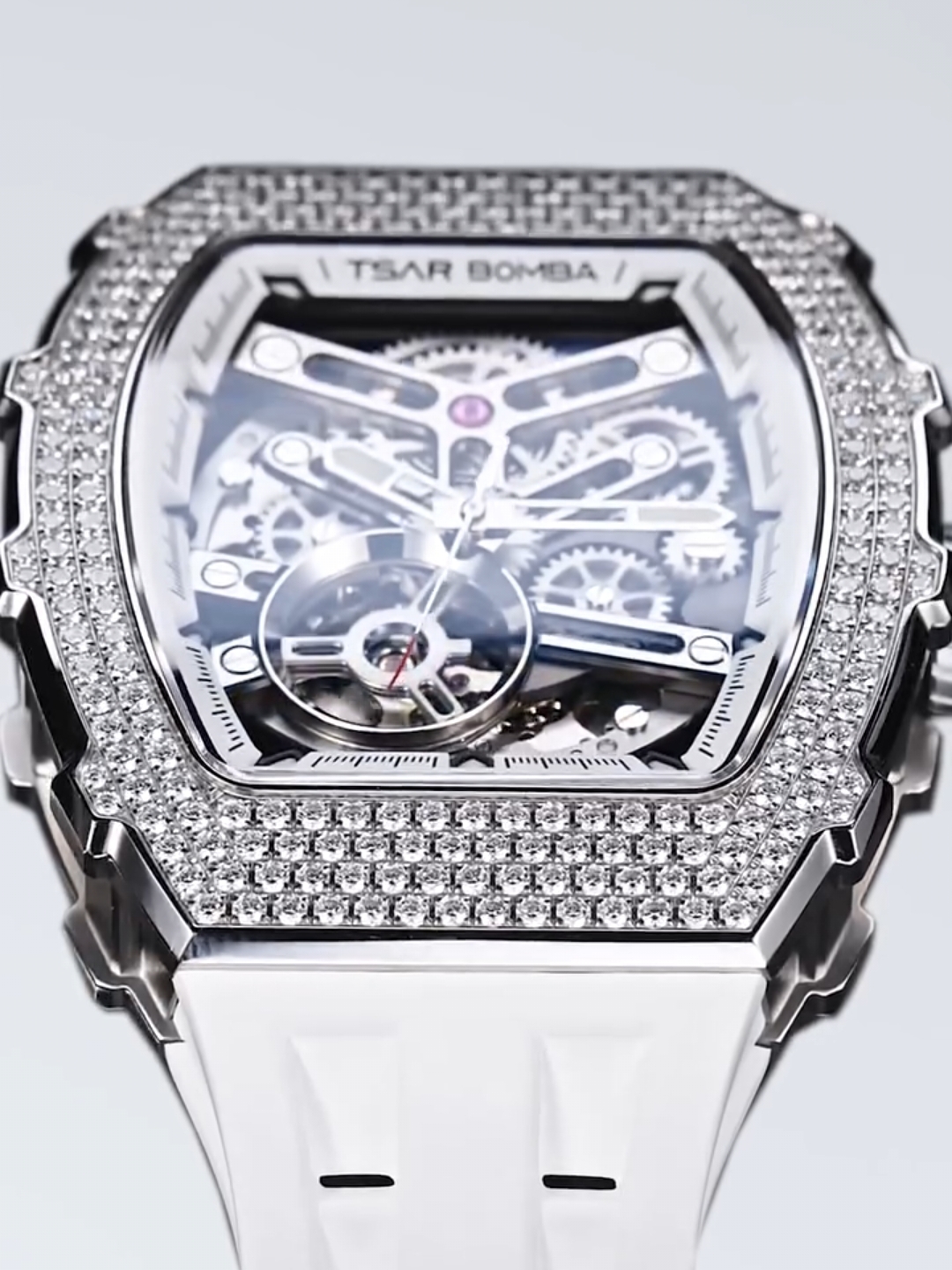 Tsar Bomba Elemental Zirconia Cubic Automatic TB8208D-11 White 2 착용 스타일