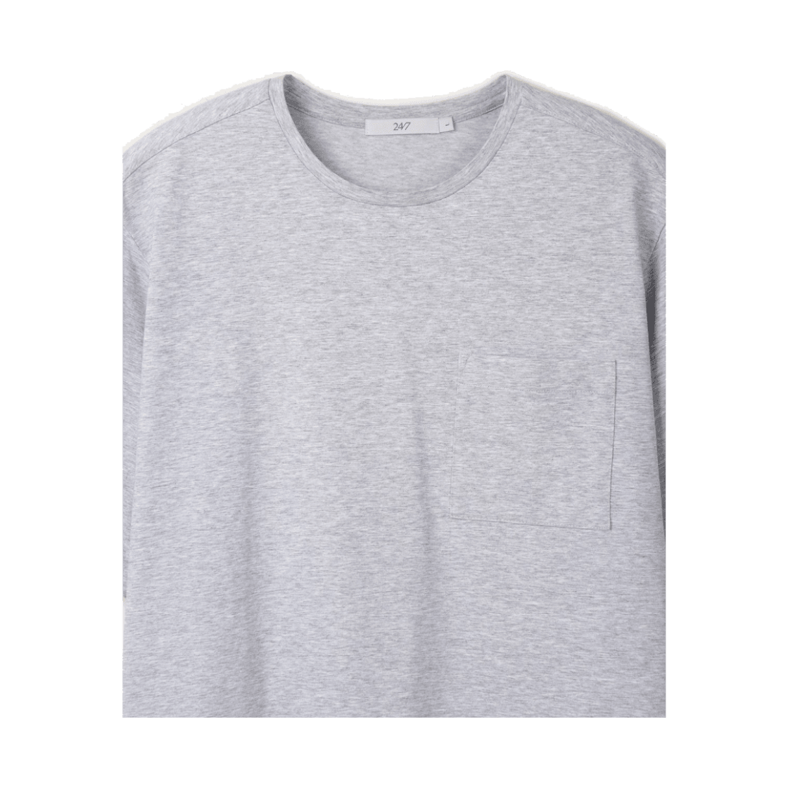 24/7 시리즈 소로나 30'S 포켓 티셔츠 멜란지 그레이(24/7 series Sorona 30'S Pocket Tee Melange Gray) - 3