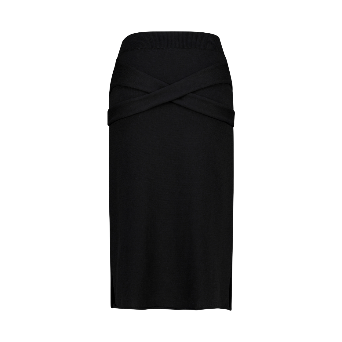 쥬키프 코튼 X-레이어드 스커트 블랙(Juukiff X-Layered Midi Skirt In Cotton Black) - 2