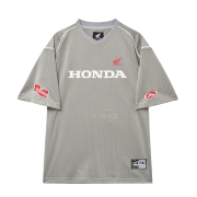 Honda Motorcycle Piping Mesh Short Sleeve Gray