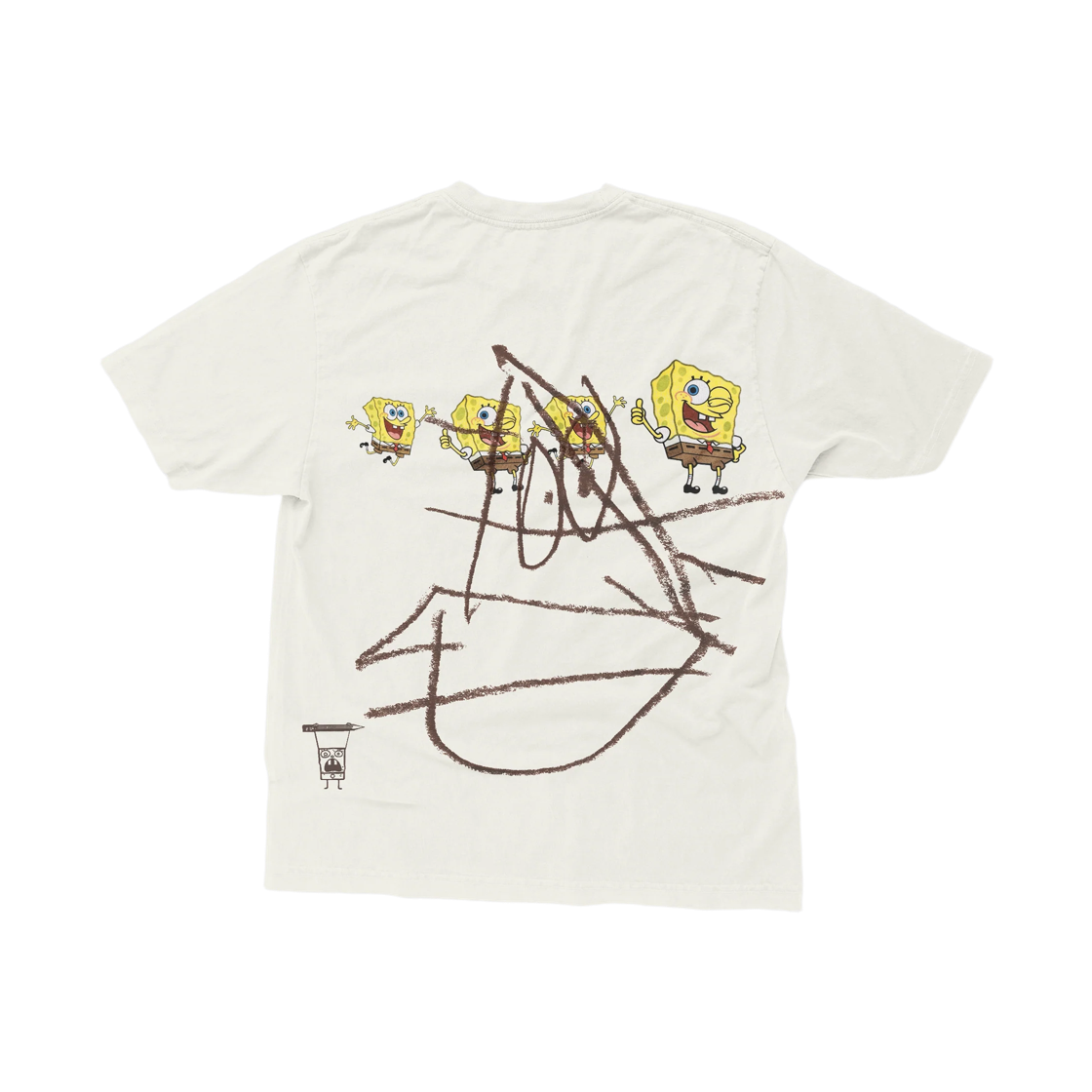 트래비스 스캇 캑터스 잭 x 스폰지밥 그림밥 티 2 화이트(Travis Scott Cactus Jack x Spongebob Doodlebob Tee 2 White) - 2