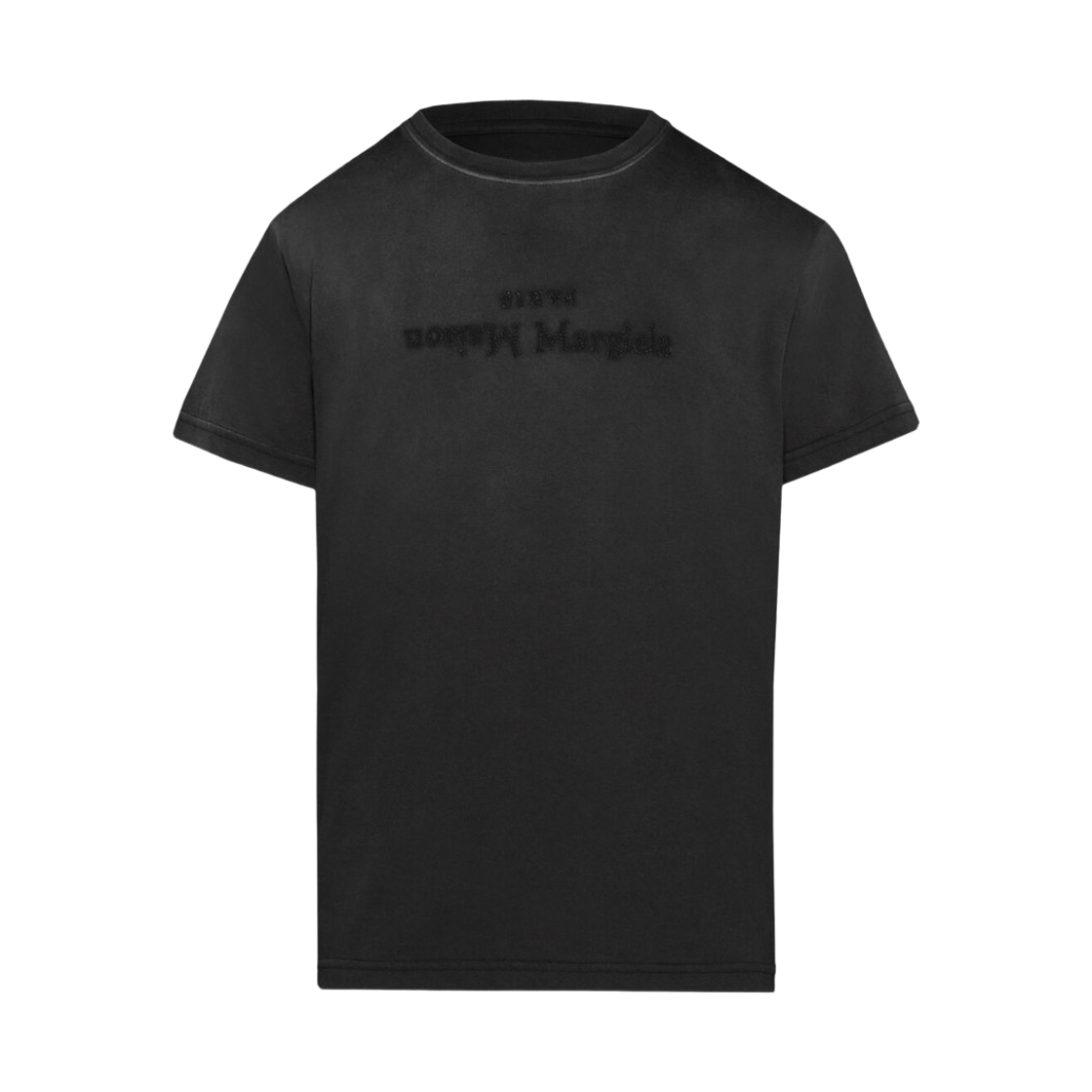 (W) 메종 마르지엘라 리버스 로고 티셔츠 블랙((W) Maison Margiela Reverse Logo T-Shirt Black)