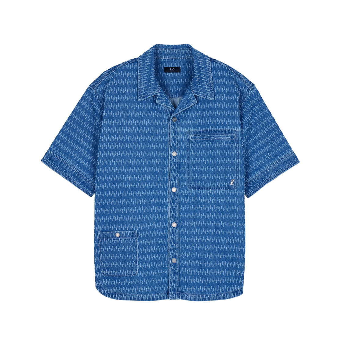BI3SH321BL ZIOSONGZIO COLLECTION Boucle Denim Half Shirt Blue