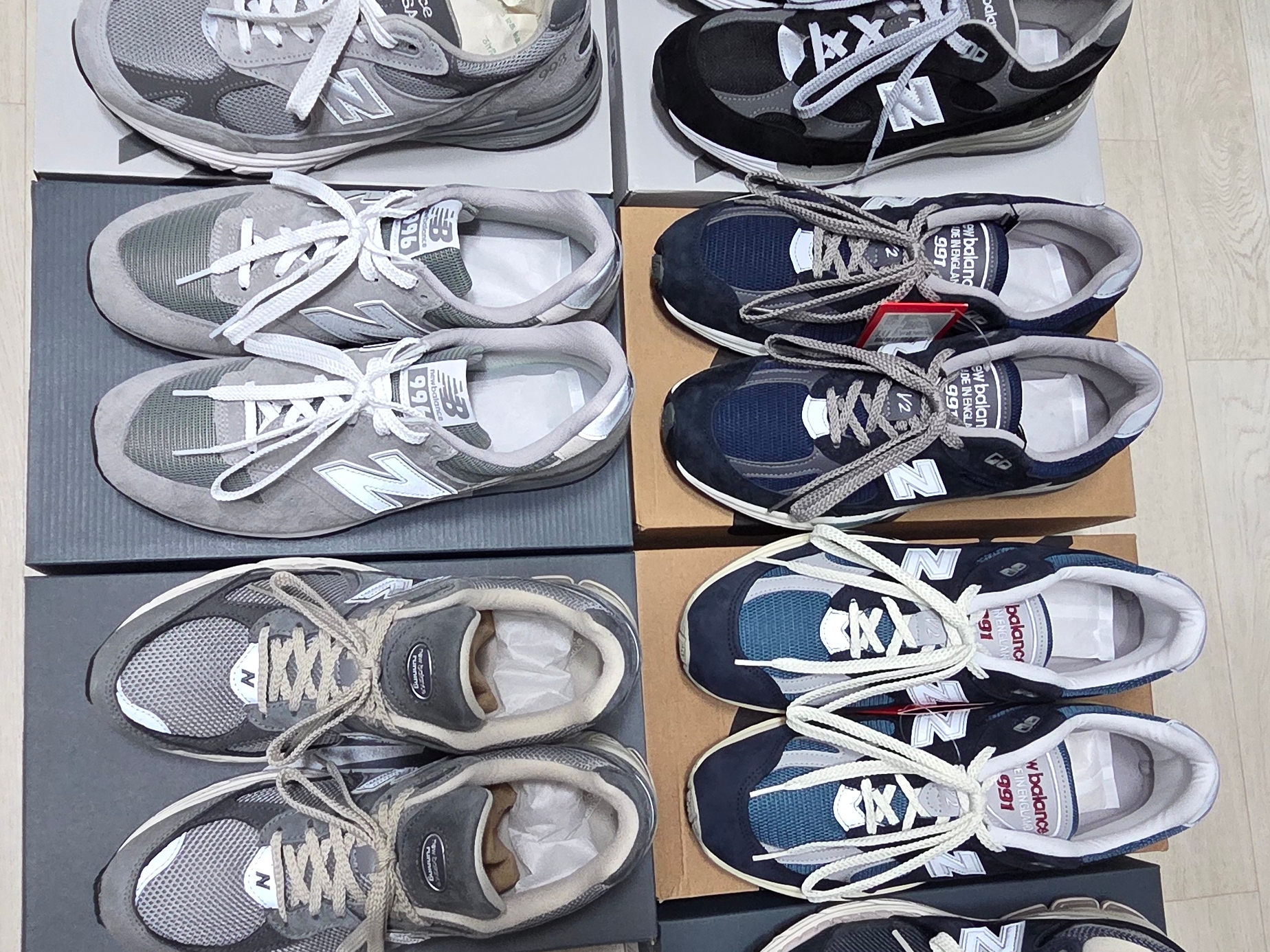 New Balance 992 Made in USA Moonrock Mushroom, New Balance 992 Made in USA Core Black Grey 착용 스타일 - 10