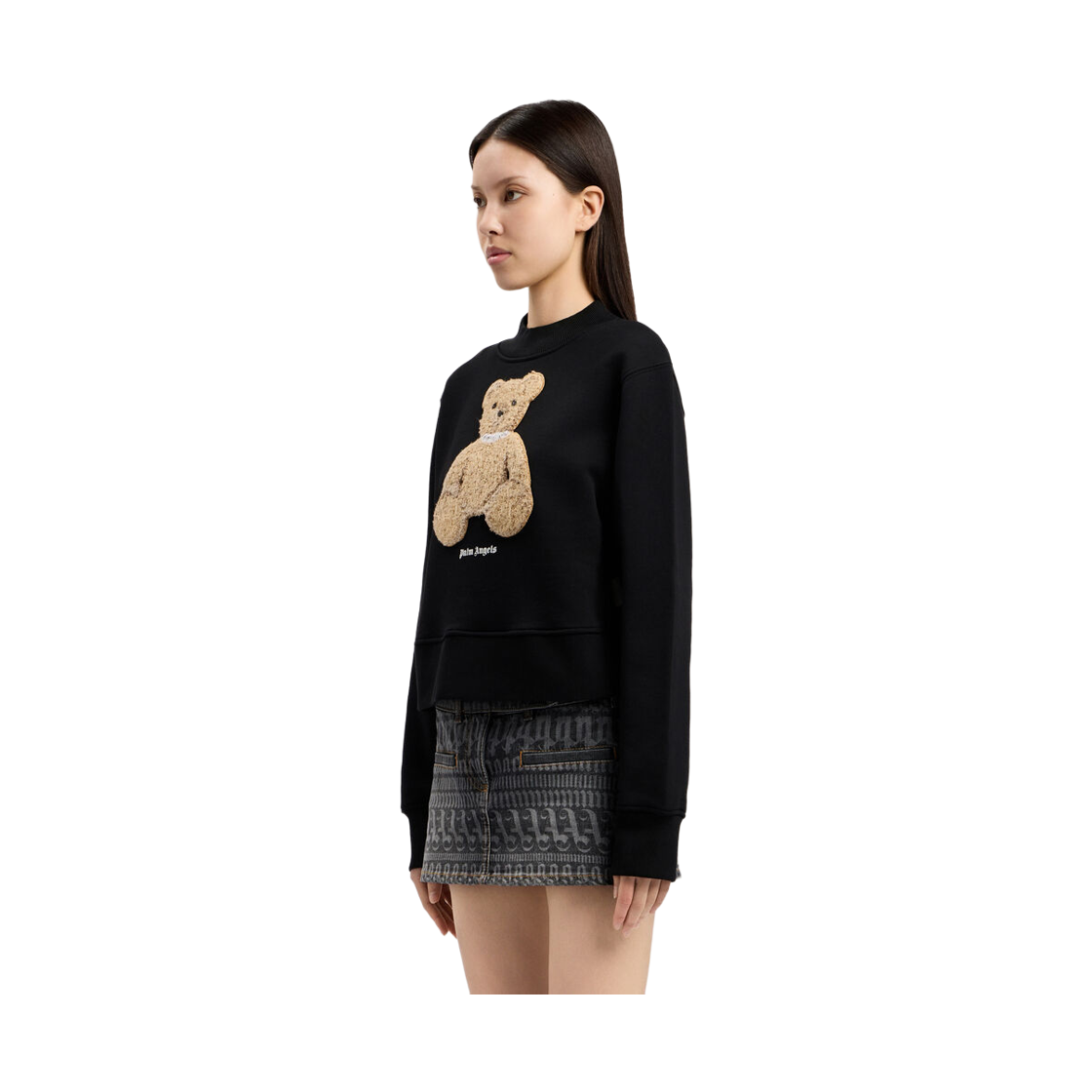 팜엔젤스 베어 피티드 크루 - 블랙 브라운(Palm Angels Bear Fitted Crew - Black Brown) - 3