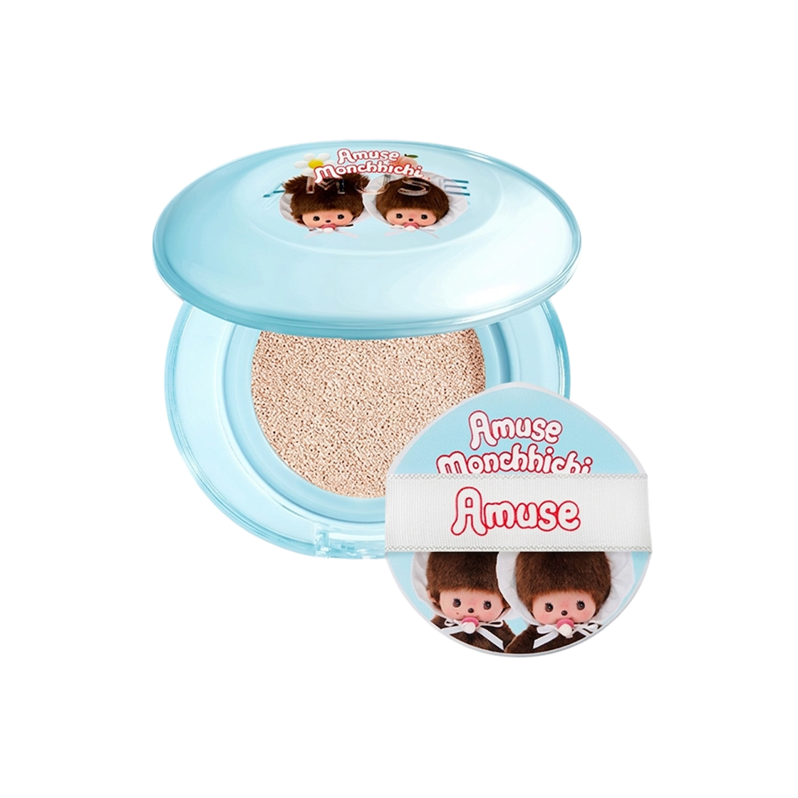 어뮤즈 x 몬치치 1.5 내추럴 에어리 포어 커버 쿠션(Amuse x Monchhichi 1.5 Natural Airy Pore Cover Cushion)