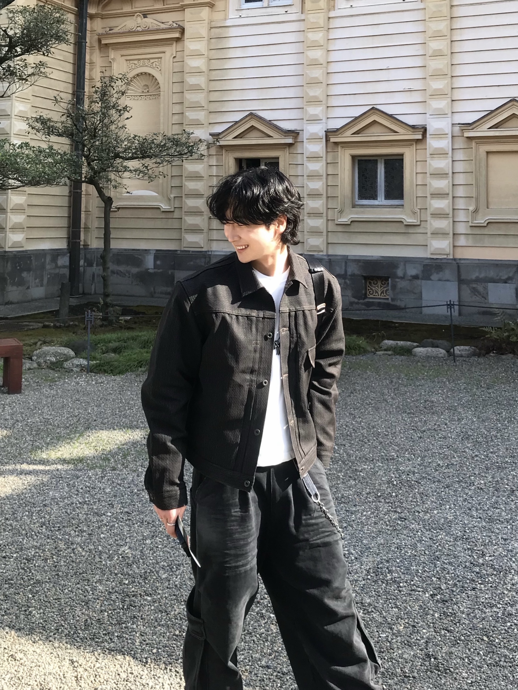 Kapital Century Denim No.9 1st Jacket Black, Chrome Hearts Silichrome CH Cross Pendant Black 2022/2023/2025 착용 스타일 - 2