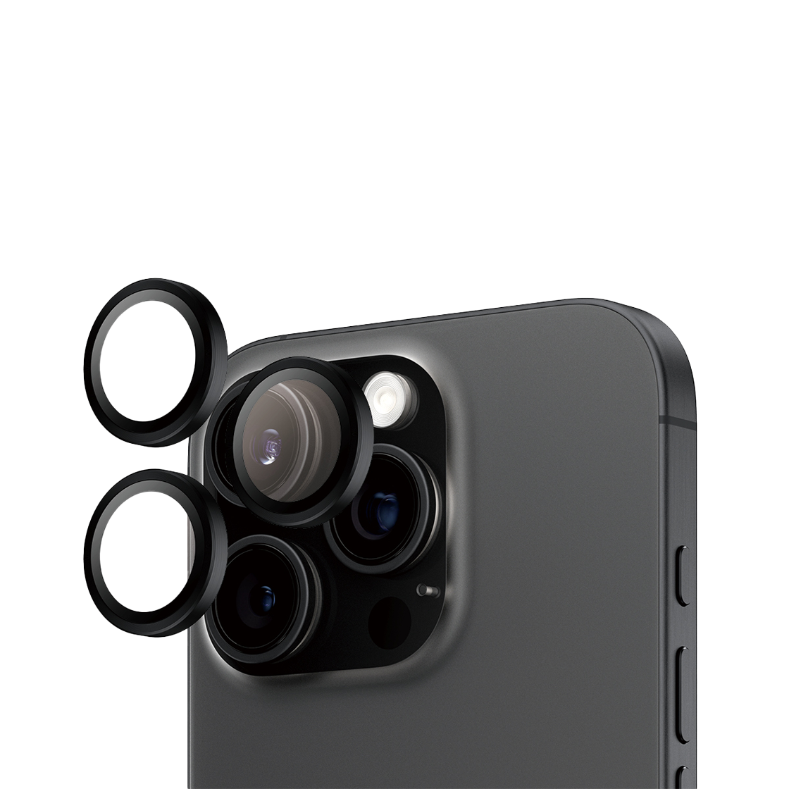 판저글래스 훕스 카메라 보호 메탈링 아이폰 16/16플러스(블랙)(PANZERGLASS Hoops Camera Protection Metal Ring for iPhone 16 / 16 Plus (Black))