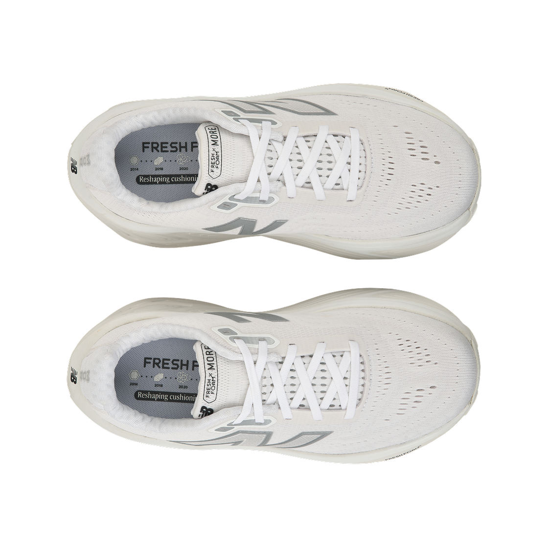 뉴발란스 프레쉬 폼 X 모어 v5 화이트 리플렉션 - 2E 와이드(New Balance Fresh Foam X More v5 White Reflection - 2E Wide) - 5