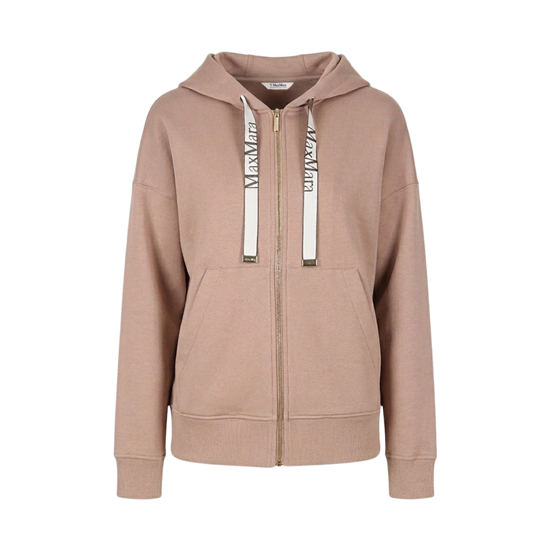 (W) S 막스마라 주르 코튼 지퍼 후드 로사((W) S Max Mara Jour Cotton Zip Hoodie Rosa)