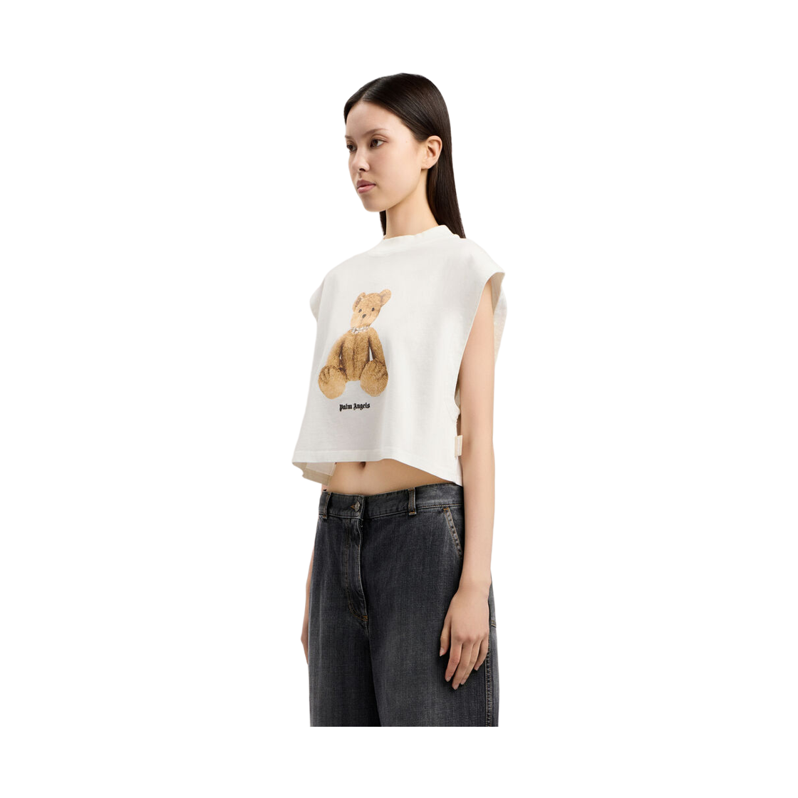 팜엔젤스 베어 박시 탱크 탑 - 화이트 브라운(Palm Angels Bear Boxy Tank Top - Off White Brown) - 3
