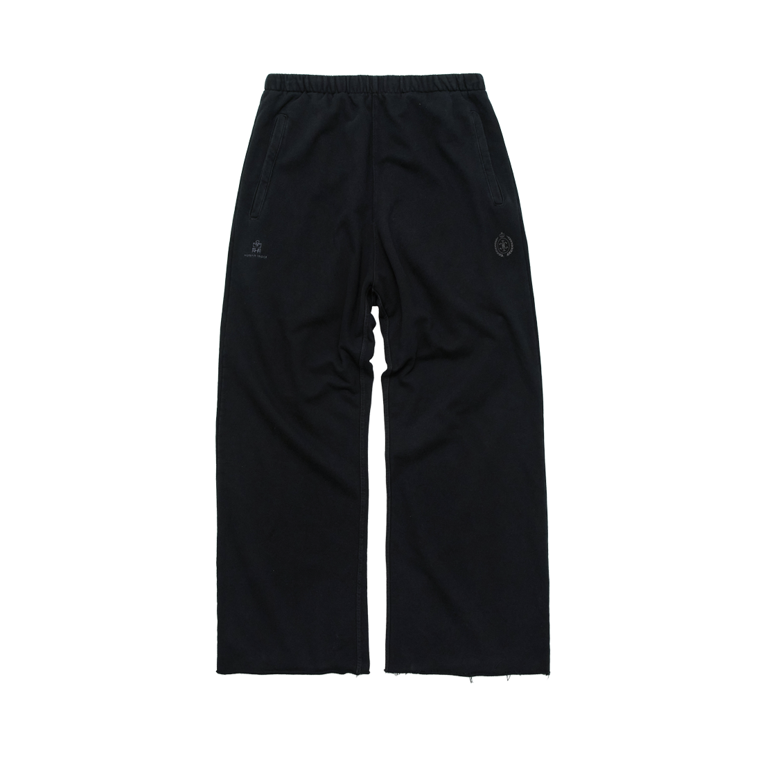 폴리테루 휴먼인덱스 휴먼 스웨트팬츠 003 로우 컷 잉크 블랙(Polyteru Human Index Human Sweat Pants 003 Raw Cut Ink Black)
