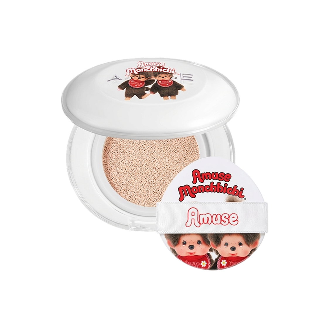 어뮤즈 x 몬치치 01 포슬린 세라믹 스킨 퍼펙터 쿠션(Amuse x Monchhichi 01 Porcelain Ceramic Skin Perfector Cushion)