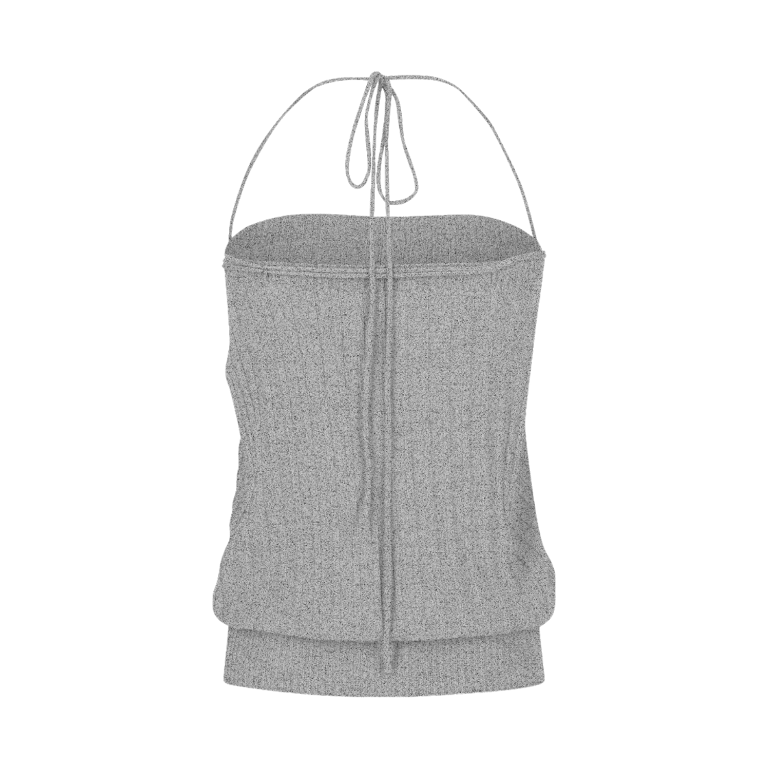 쥬키프 텐셀 스트링 홀터탑 멜란지 그레이(Juukiff String Halter Top In Tencel Melange Grey) - 2