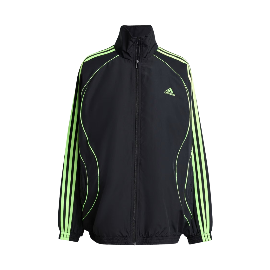 JY2585 (W) Adidas Originals Teamgeist Track Top Black Signal Green - US Sizing