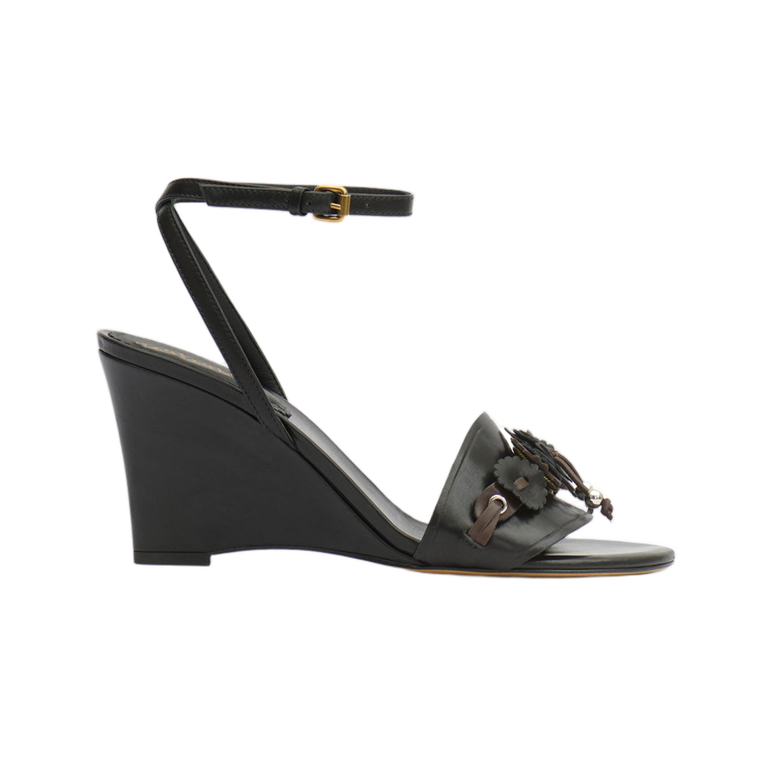 (W) 이자벨 마랑 아네리아 레더 웨지 통 뮬 블랙 - 26SS((W) Isabel Marant Anerya Leather Wedge Thong Mules Black - 26SS)