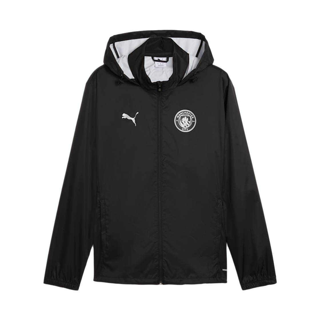 푸마 맨체스터 시티 트레이닝 올 웨더 자켓 블랙 (논 마킹 버전)(Puma Manchester City Training All Weather Jacket Black (Non Marking Ver.))
