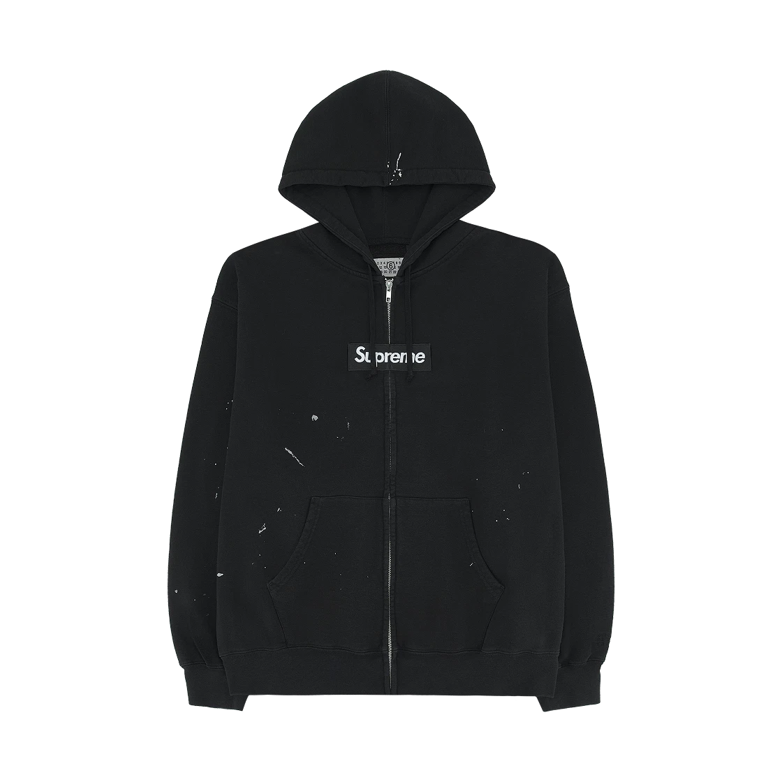 Supreme Supreme x MM6 Maison Margiela Box Logo Zip Up Hooded Sweatshirt Black - 26SS · S