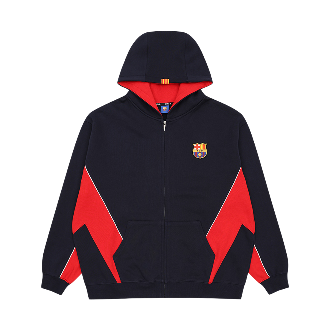 FC 바르셀로나 스포티 라인드 후드집업(FC BARCELONA Sporty Lined Zip Hoodie)