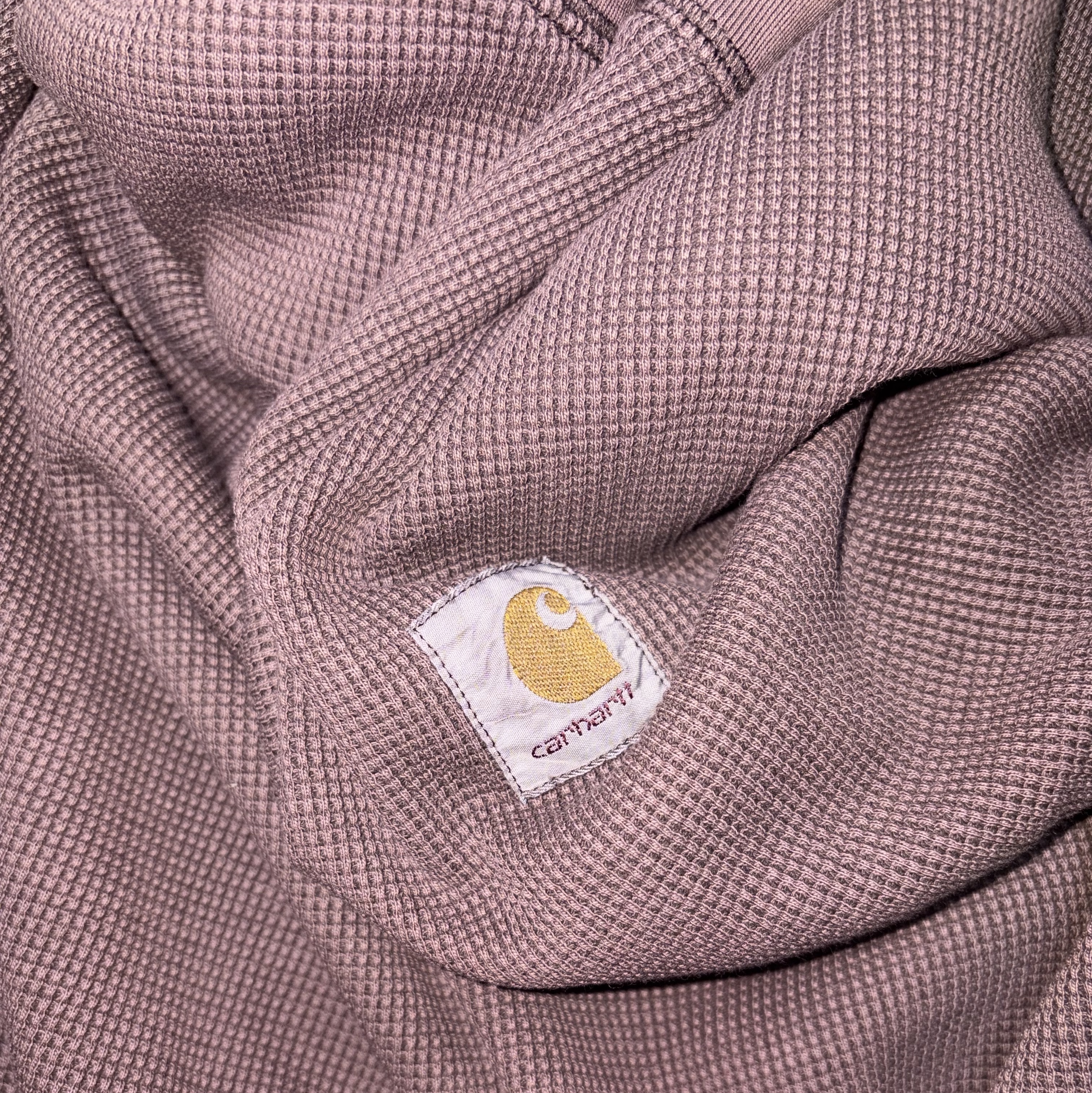 Carhartt WIP Long Sleeve Vista Waffle T-Shirt Palisander Garment Dyed 착용 스타일