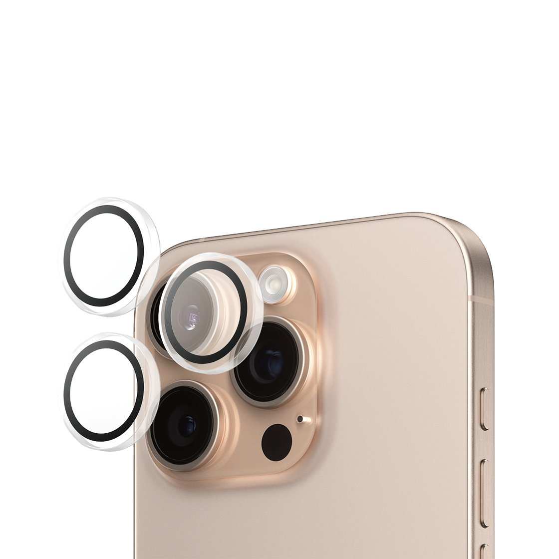 판저글래스 훕스 카메라 보호 메탈링 아이폰 16 시리즈(투명)(PANZERGLASS Hoops Camera Protection Metal Ring for iPhone 16 Series (Clear))