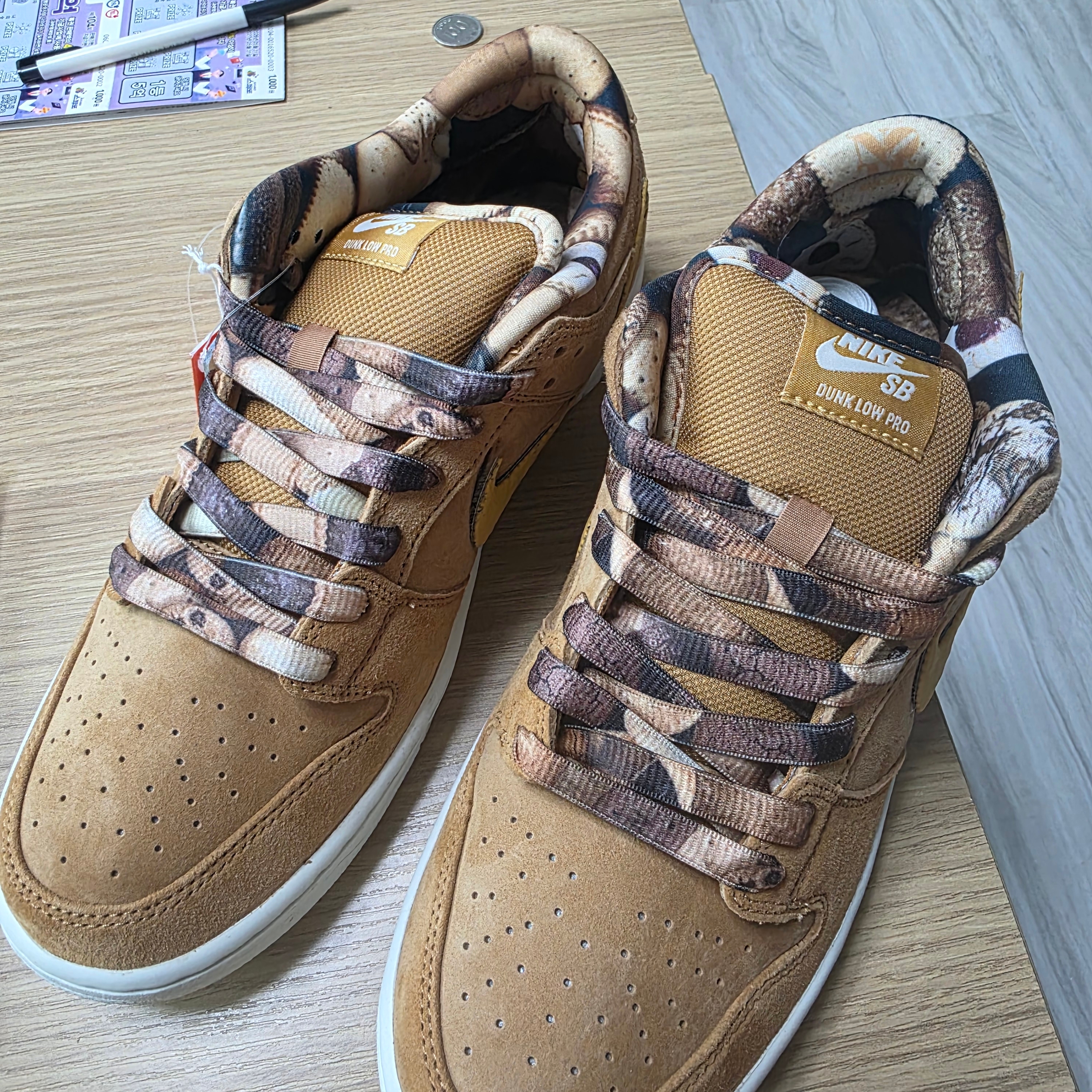 Nike x NOTE Manchester SB Dunk Low Pro Flax Honeycomb 착용 스타일 - 1