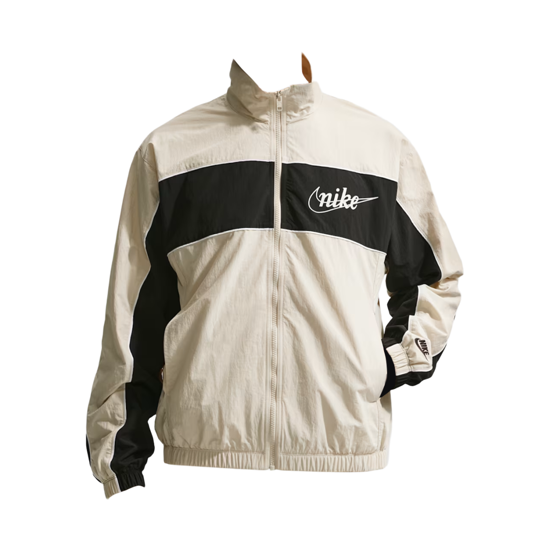 나이키 NSW 클럽 라이트웨이트 풀 집 자켓 라이트 카키 블랙 - 아시아(Nike NSW Club Lightweight Full Zip Jacket Light Khaki Black - Asia)