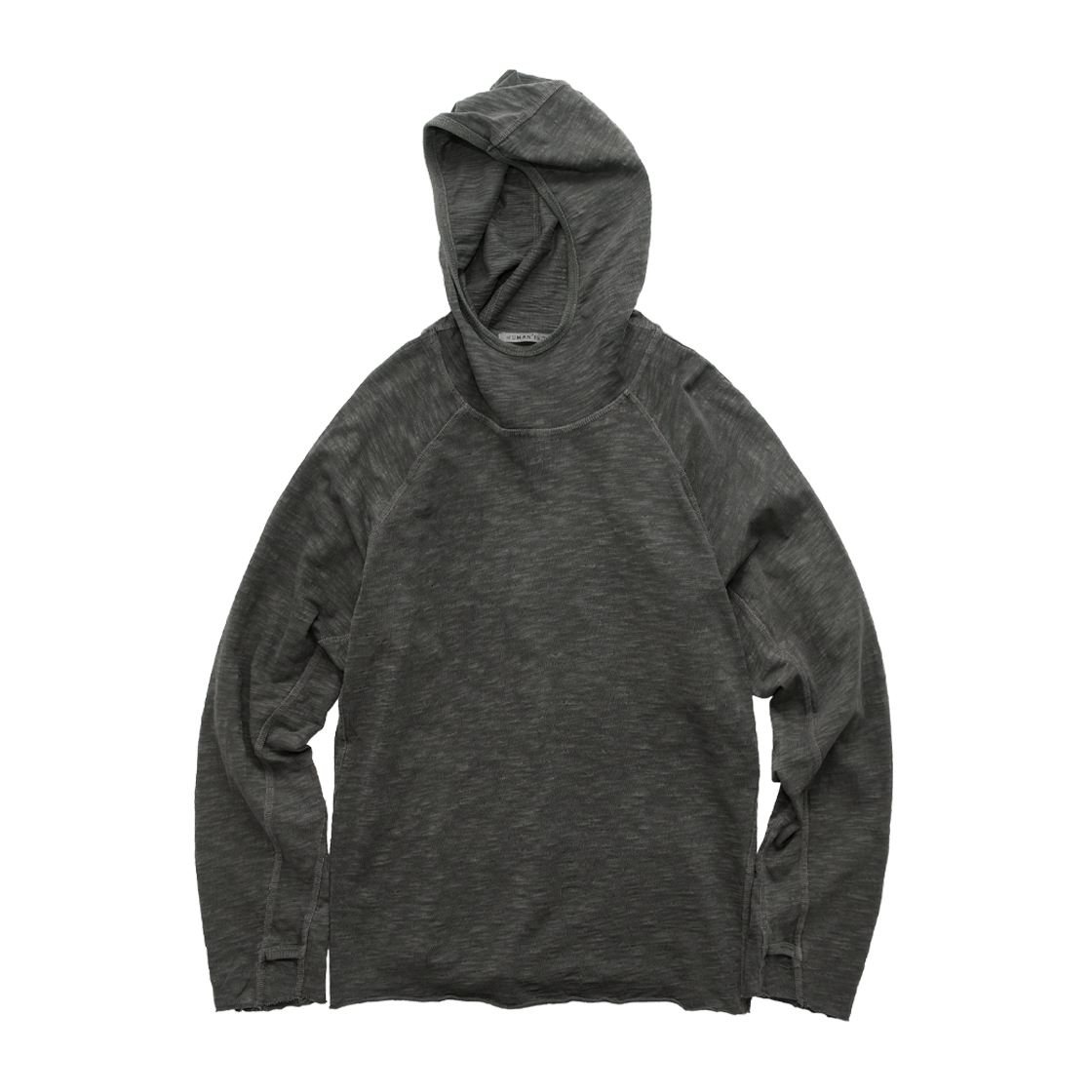 폴리테루 휴먼인덱스 휴먼 터틀 넥 후디 차콜