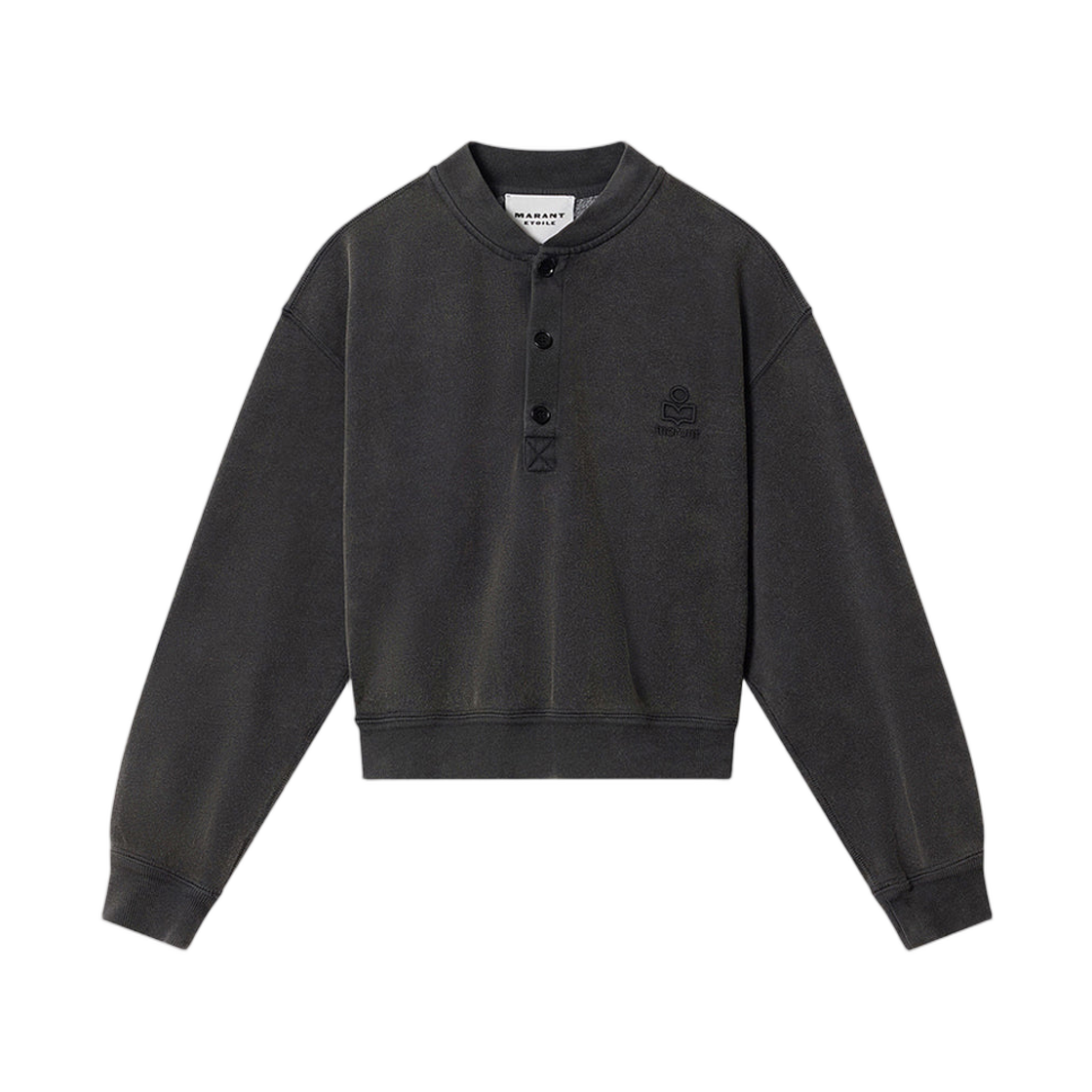 SW0185FA-D1M06E-02FK (W) Isabel Marant Simony Cotton Sweatshirt with Logo Black - 26SS