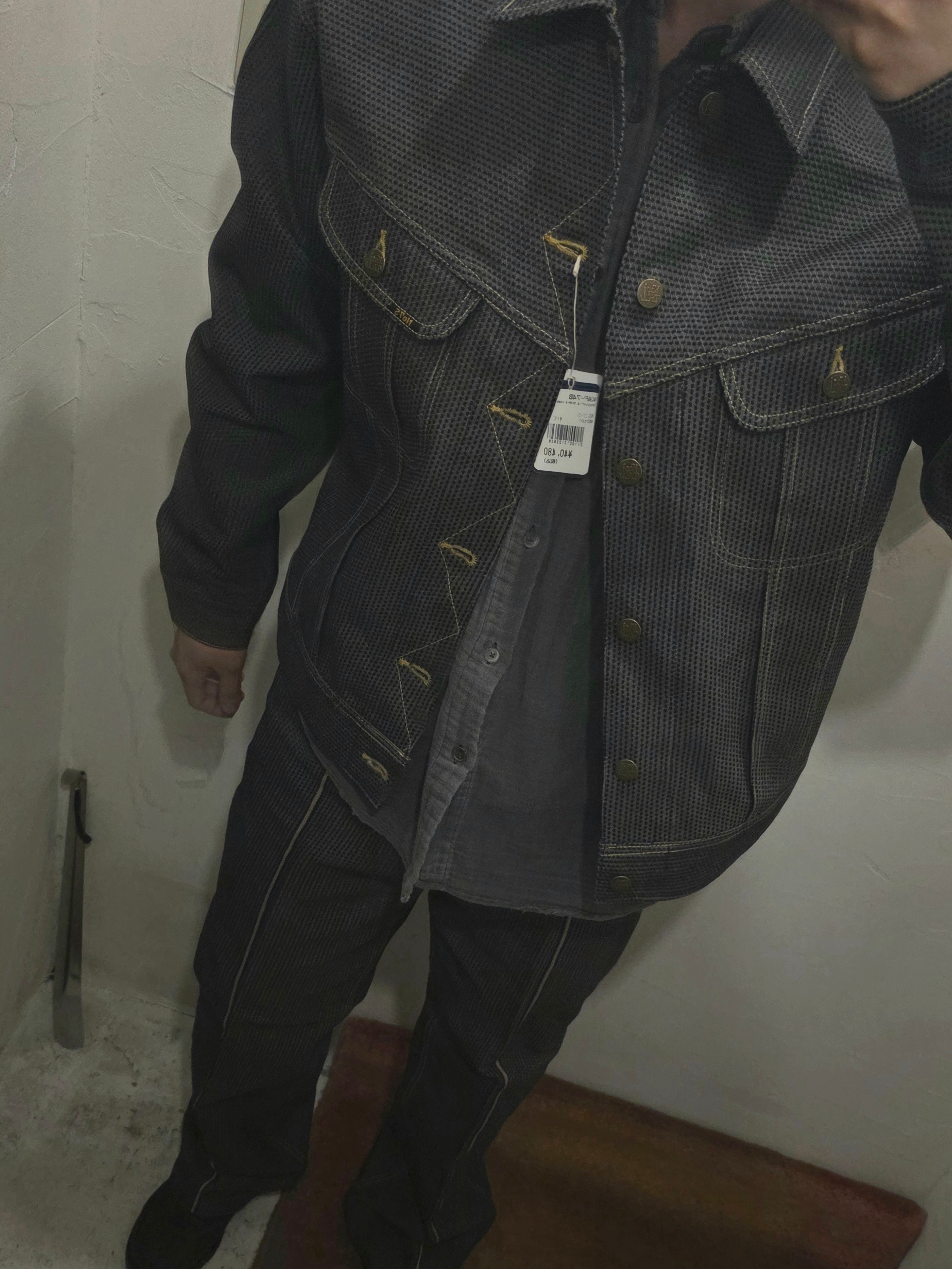 Kapital Century Denim Westerner long Jacket No. 7+S Gray 착용 스타일 - 2