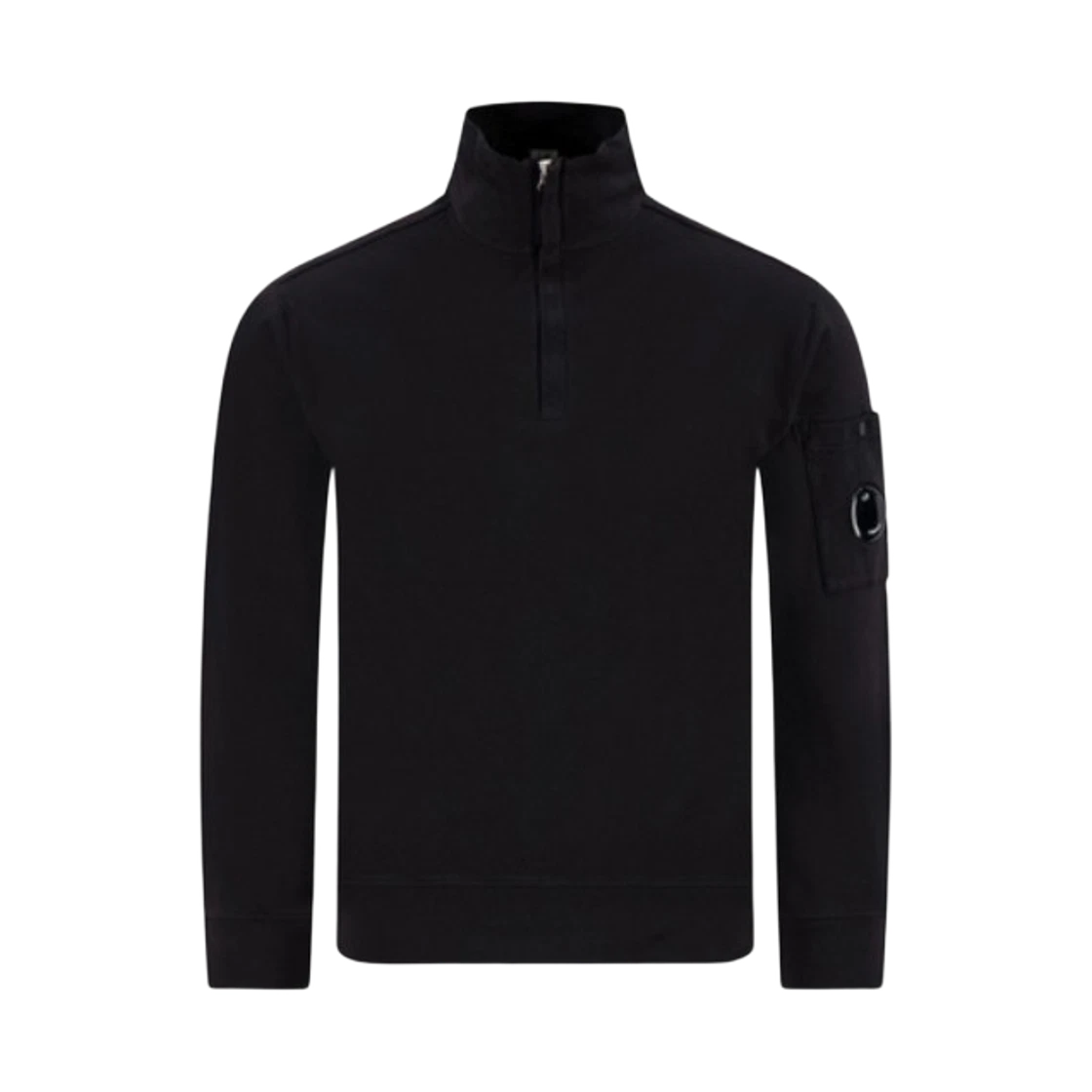 C.P. Company C.P. Company Light Fleece Half Zip Lens Sweatshirt Black - 26SS · XXL