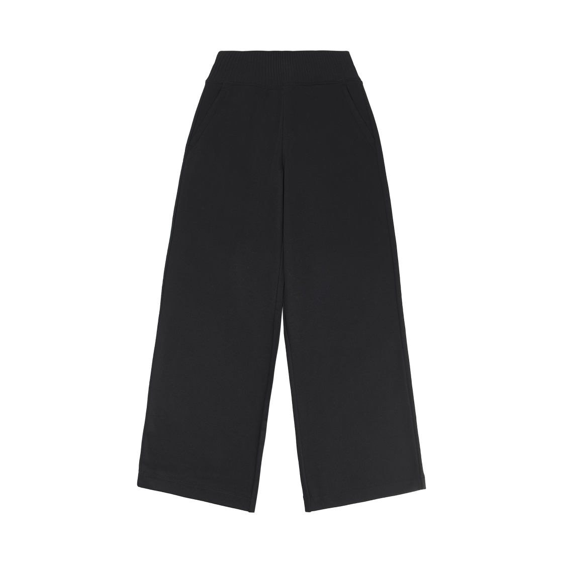 (W) 알로 요가 세레니티 와이드 레그 스웨트팬츠 블랙((W) Alo Yoga Serenity Wide Leg Sweatpants Black) - 2