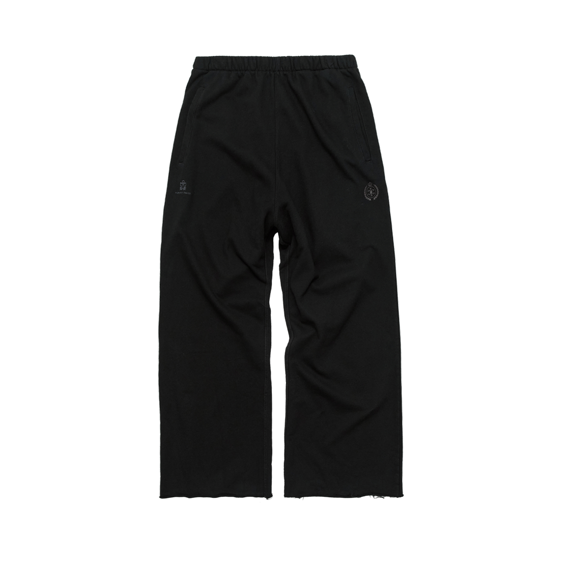 폴리테루 휴먼인덱스 휴먼 스웨트팬츠 003 로우 컷 블랙(Polyteru Human Index Human Sweat Pants 003 Raw Cut Black)