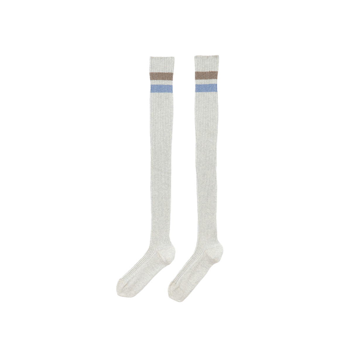 베이스레인지 우먼 레이스 오버니 삭스 그레이 멜란지 - 26SS(Baserange Women Race Overknee Socks Grey Melange - 26SS)