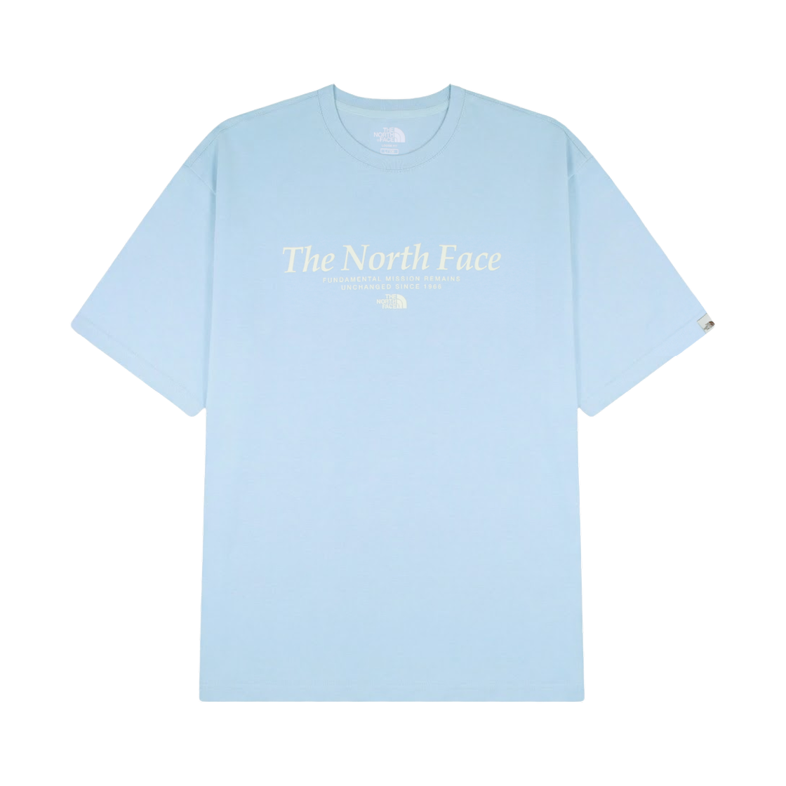 NT7US10M The North Face White Label Signature S/S R/T-Shirt Light Blue - 26SS