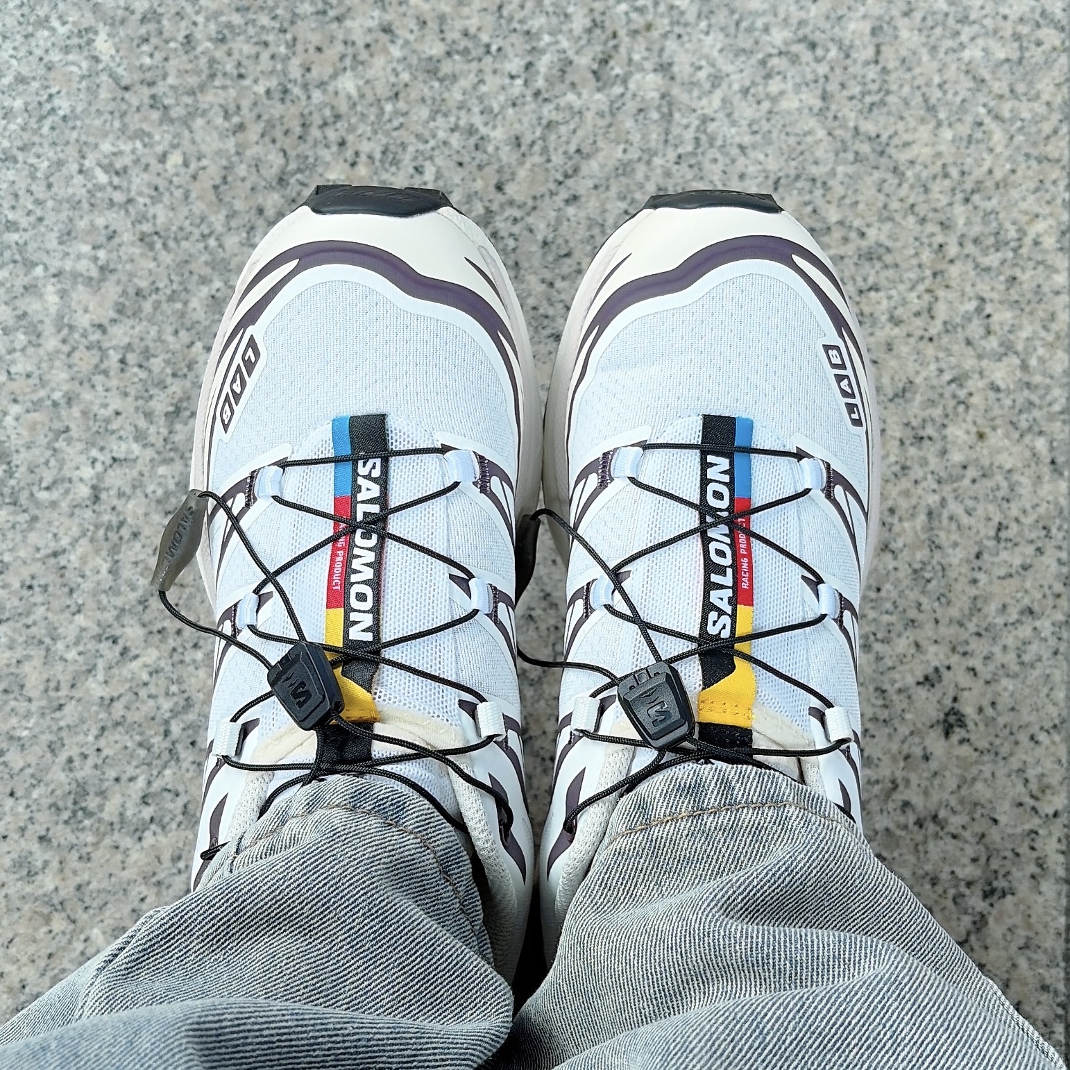 Salomon XT-6 White Vanilla Ice 착용 스타일