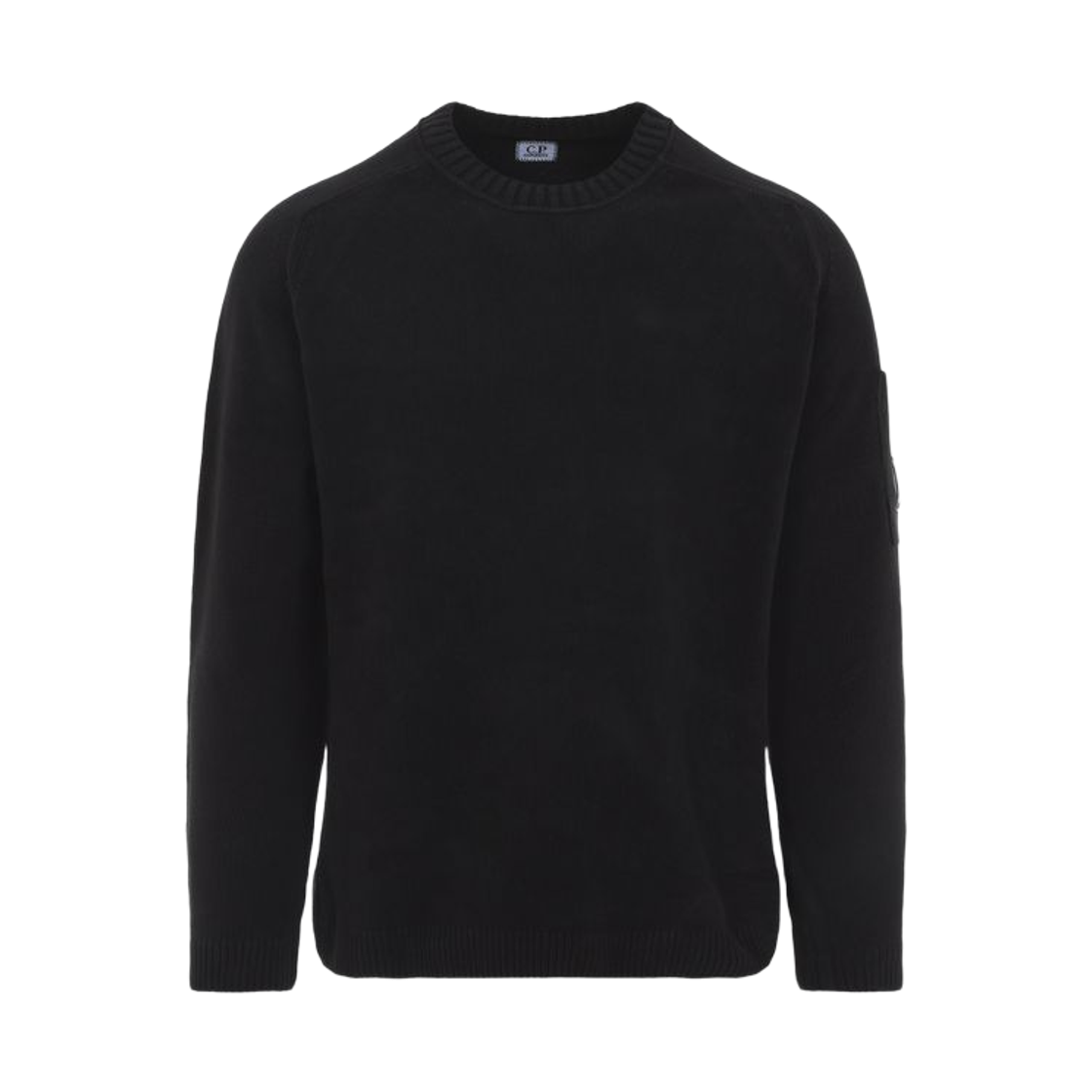 C.P. 컴퍼니 코튼 셔닐 크루넥 렌즈 스웨터 블랙 - 26SS(C.P. Company Cotton Chenille Crewneck Lens Sweater Black - 26SS)