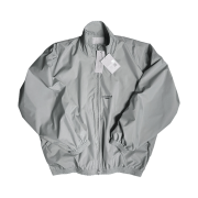 Undermycar Mu.24 Anti Fxxking Logo Play Crop Zip-up Jacket Light Gray