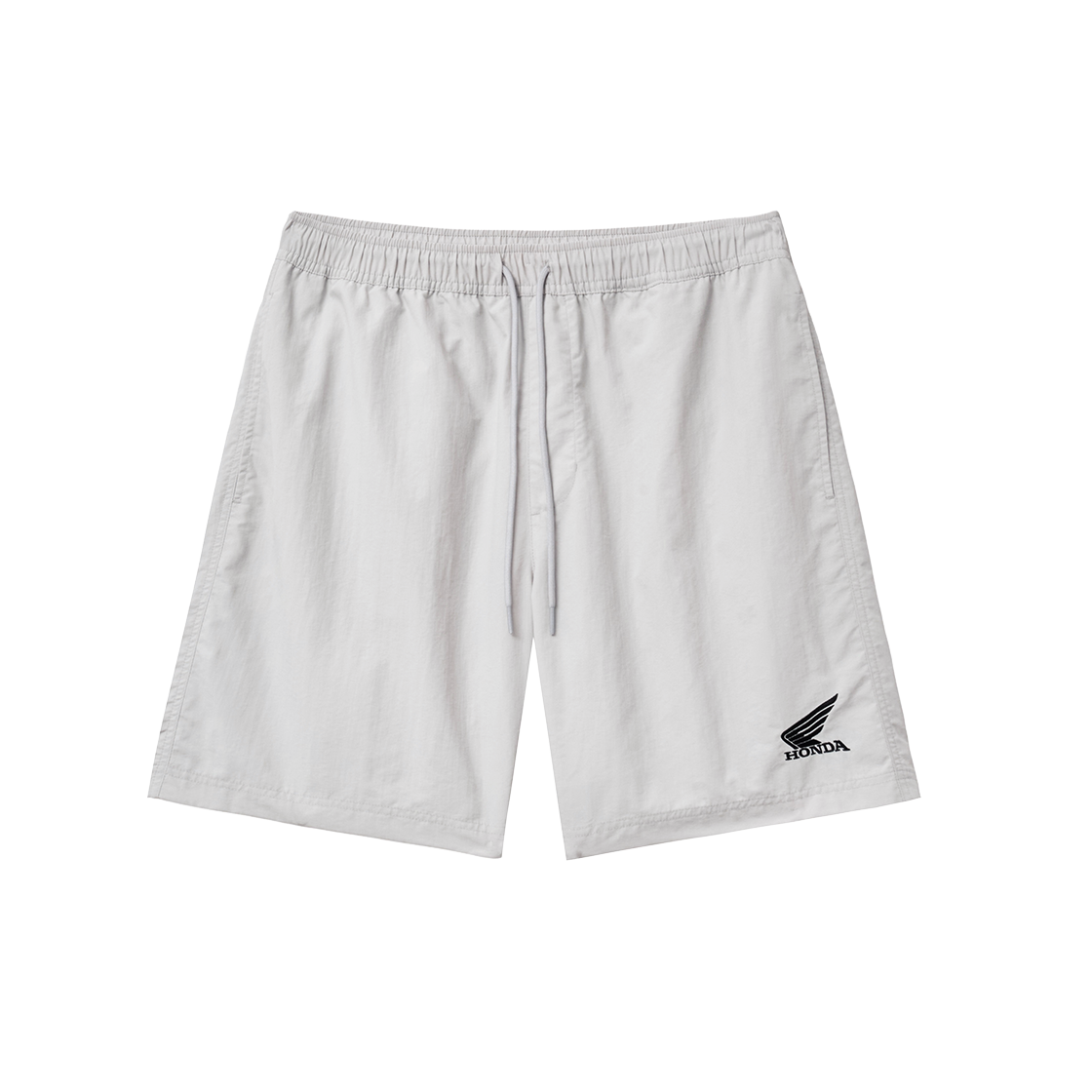 HGM1SO305ALG Honda Nylon Wing Logo 7Inch Packable Beach Shorts Light Gray