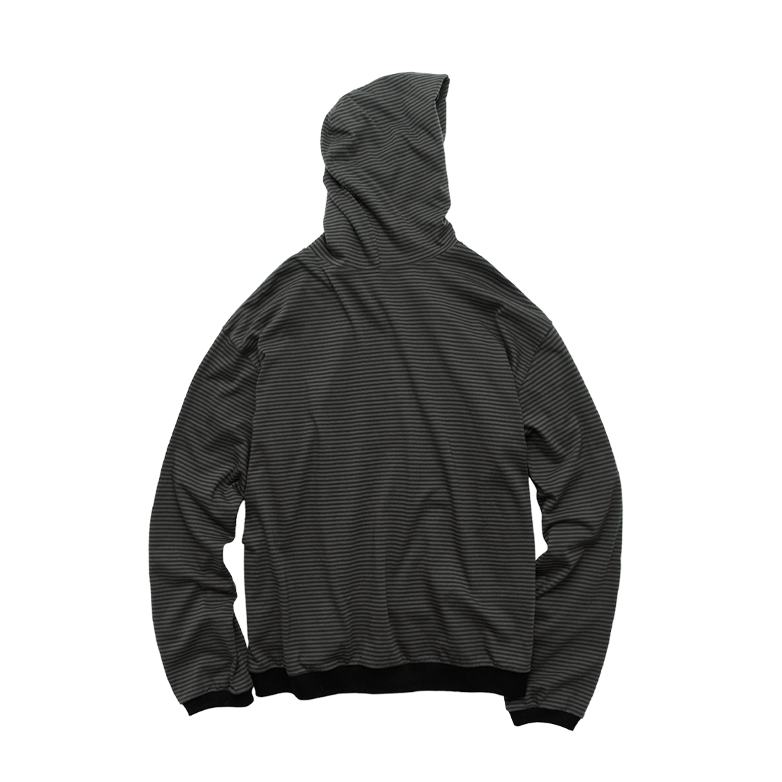 폴리테루 휴먼인덱스 휴먼 스트라이프 집 후디 카키 올리브(Polyteru Human Index Human Striped Zip Hoodie Khaki Olive) - 2