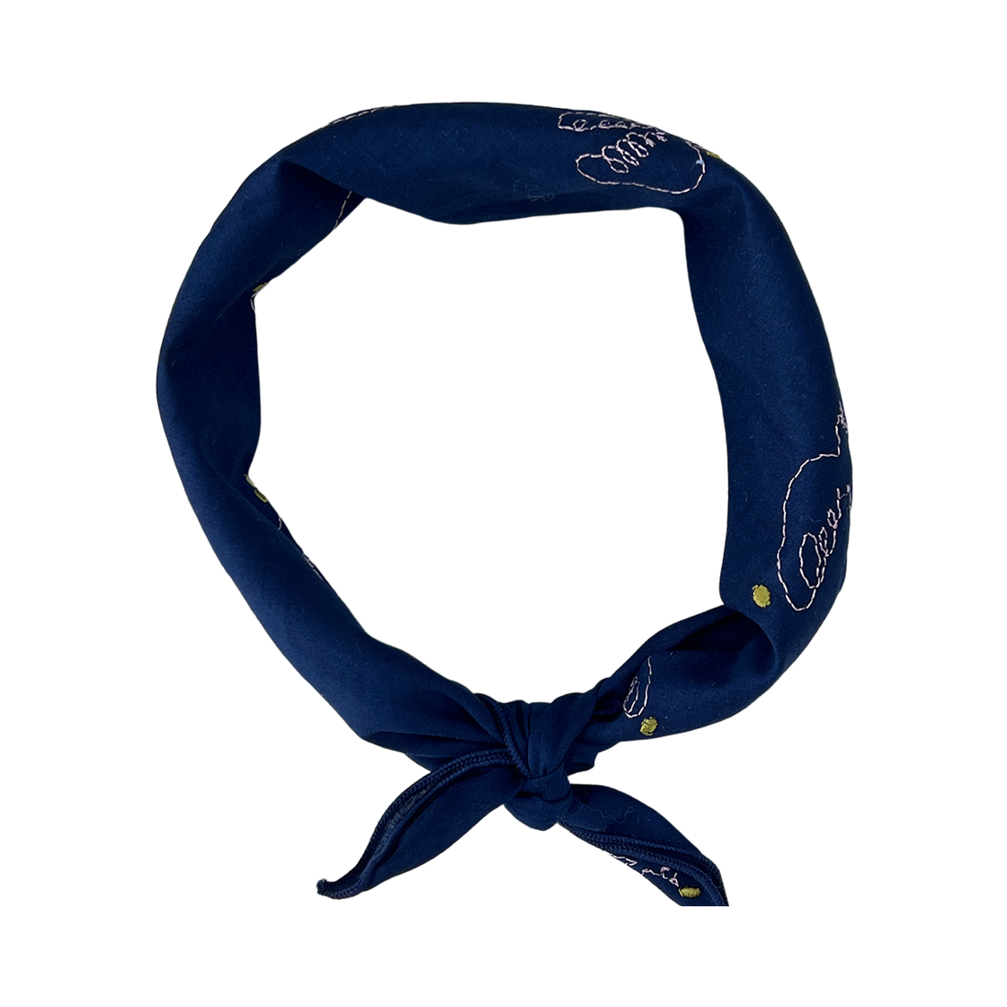 원사이즈핏츠올 슬로우 스티치드 버드 스카프 네이비 핑크(onesizefitsall Slow Stitched Bird Scarf Navy Pink)