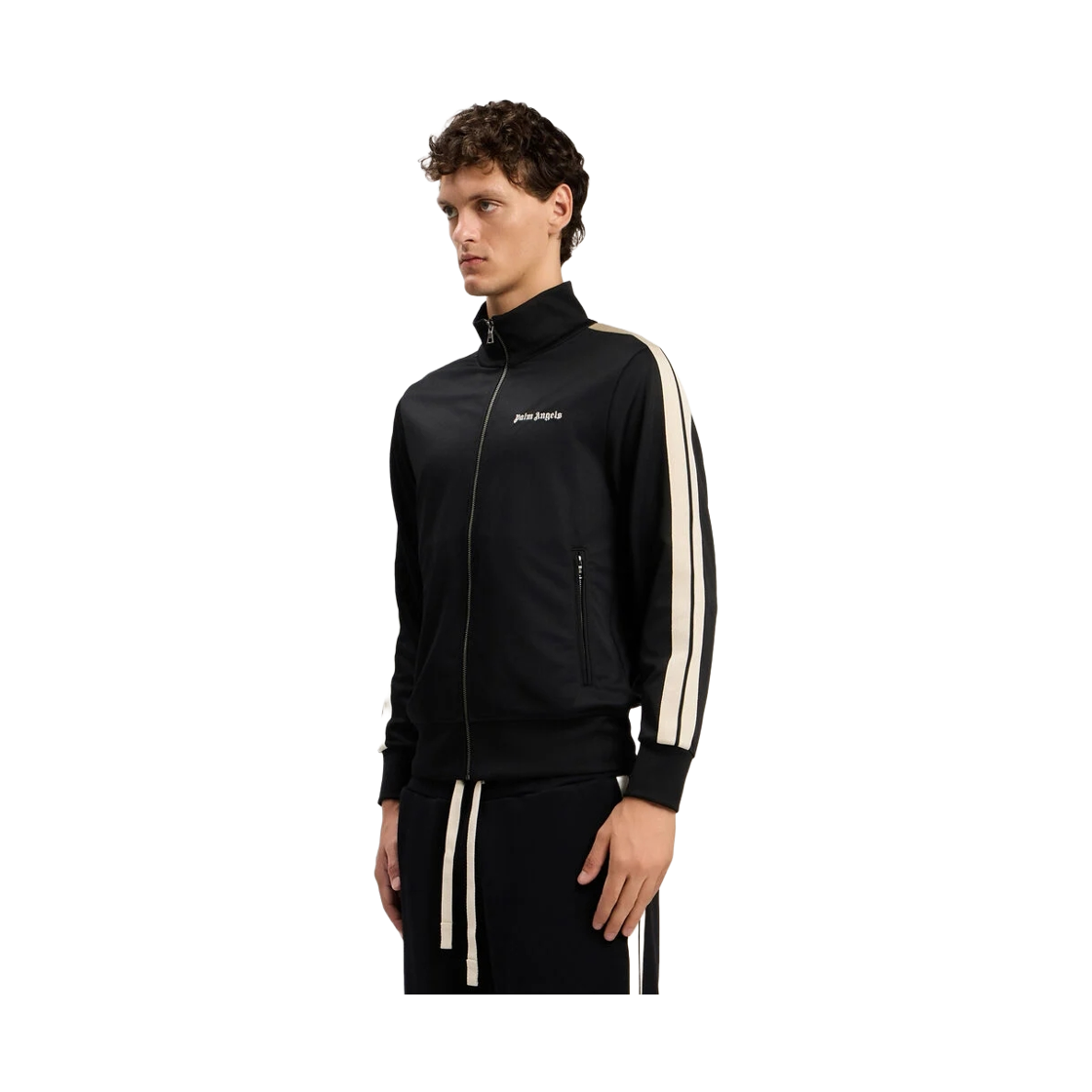팜엔젤스 클래식 로고 트랙 탑 - 블랙 화이트(Palm Angels Classic Logo Track Top - Black Off White) - 3