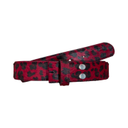 Undermycar Calf Hair Module Belt Strap Red Leopard
