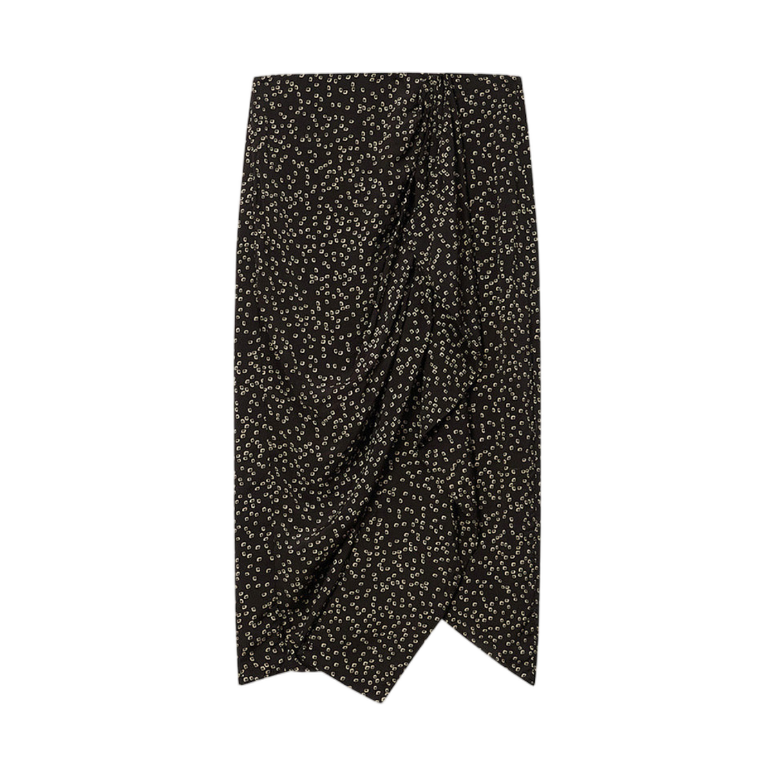 (W) 이자벨 마랑 자인 플로잉 오리가미 프린트 스커트 블랙 - 26SS((W) Isabel Marant Zaine Flowing Origami Print Skirt Black - 26SS) - 1
