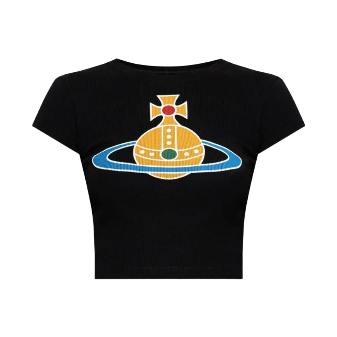 1G010018-J009C-N401 (W) Vivienne Westwood Big Orb Baby Peru T-Shirt Black